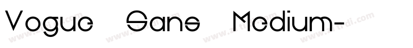 Vogue Sans Medium字体转换